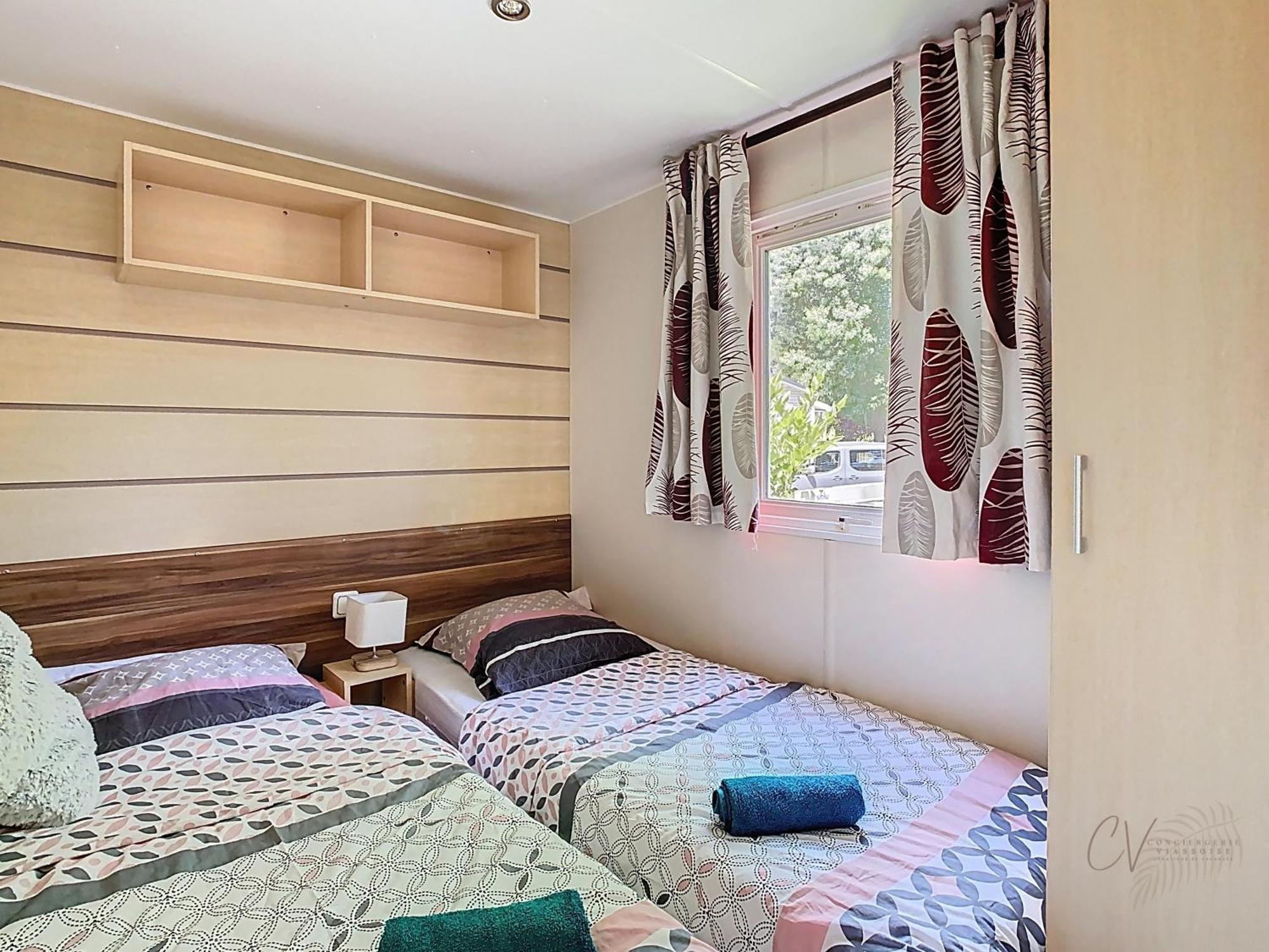 Grand Mobil Home 3Chbr 2Sdb Camping La Carabasse Vias Eksteriør billede