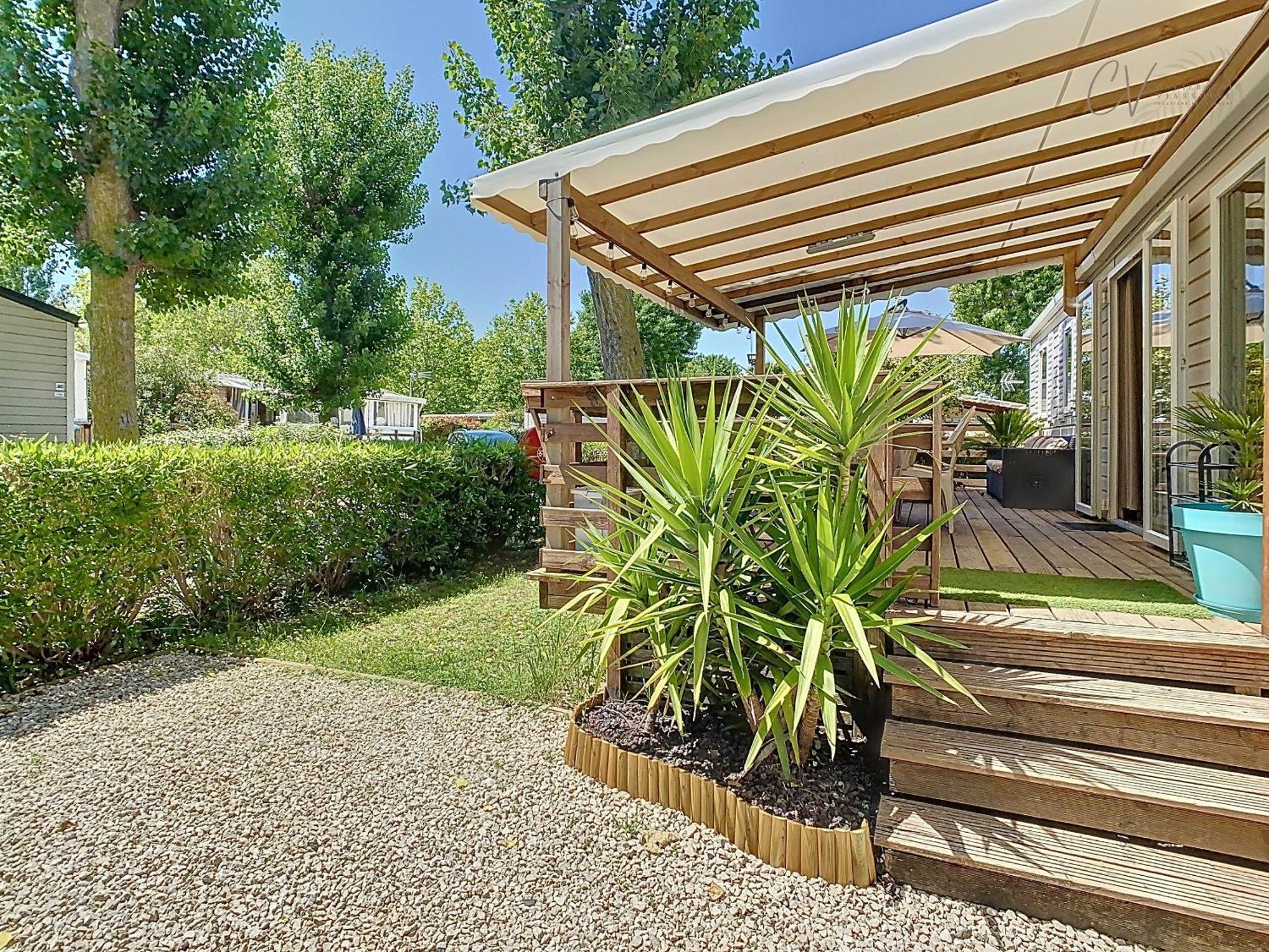 Grand Mobil Home 3Chbr 2Sdb Camping La Carabasse Vias Eksteriør billede